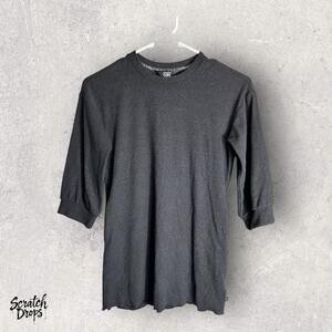 Athleta Girl Size Small Black 3/4 Sleeve Shirt Top Activewear Casual Comfortable